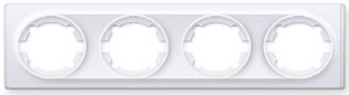 Рамка универсальная OneKeyElectro Florence 4-м. белый фото Рамка универсальная OneKeyElectro Florence 4-м. белый картинка